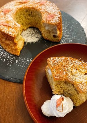 HMで簡単！桜のシフォンケーキ-レシピのメイン写真