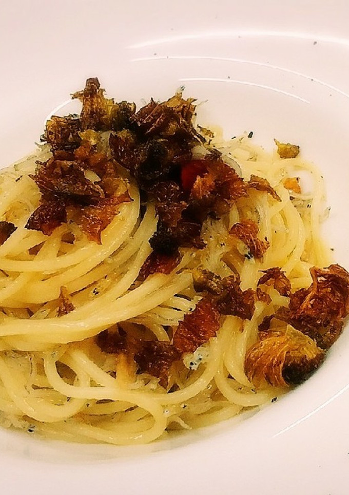 音戸ちりめんとふきのとうのパスタ-レシピのメイン写真