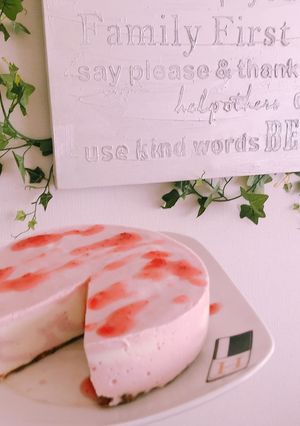 お豆腐で作るヘルシーチーズケーキ-レシピのメイン写真