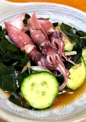 混ぜるだけ！ホタルイカとワカメの酢の物-レシピのメイン写真
