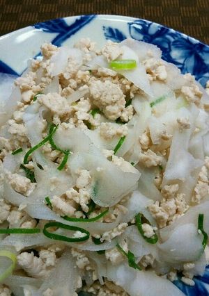 ひらひら大根のひき肉炒め-レシピのメイン写真