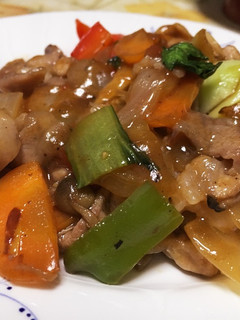 豚肉と野菜の甘酢あんかけ-レシピのメイン写真