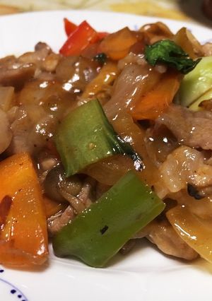 豚肉と野菜の甘酢あんかけ-レシピのメイン写真