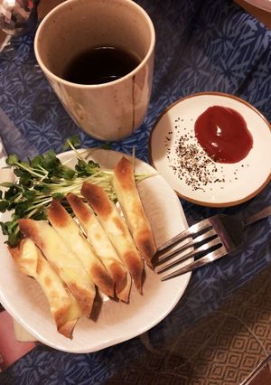 夜食 ワンタンチーズ-レシピのメイン写真