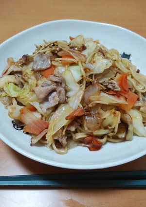 野菜たっぷり！かんたんにんにく焼きそば-レシピのメイン写真