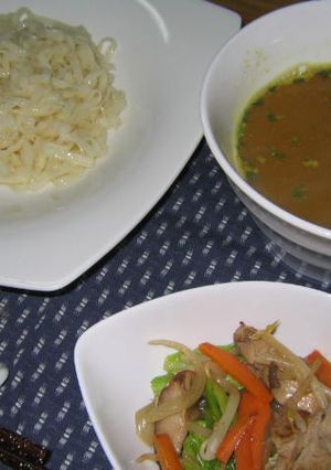 野菜たっぷりカレーつけ麺-レシピのメイン写真