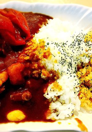 圧力鍋ビーフカレー♪トマトとたまご入り-レシピのメイン写真