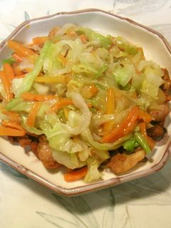 冷凍若鶏の唐揚げで野菜あんかけ!-レシピのメイン写真