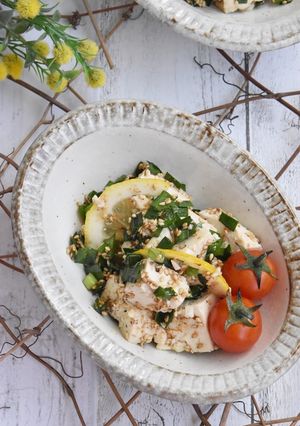 豆腐とにらのうま塩サラダ-レシピのメイン写真