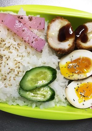 旦那弁当71♥チーズinチキンカツ弁当!-レシピのメイン写真