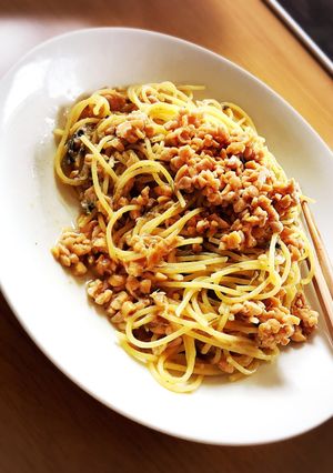 THE☆ツナと納豆パスタ！！-レシピのメイン写真
