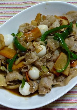 豚肉とタケノコのオイスターソース炒め-レシピのメイン写真