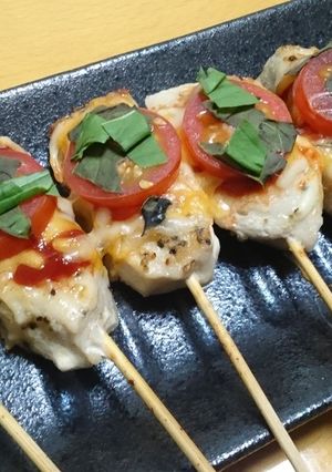 かじきまぐろの居酒屋ピザ串-レシピのメイン写真