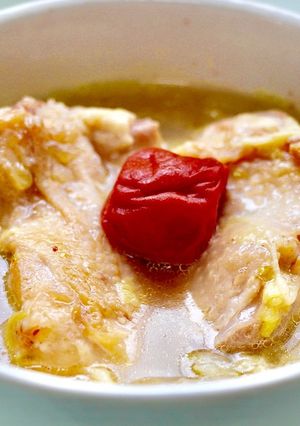 白菜と鶏肉の梅スープ-レシピのメイン写真