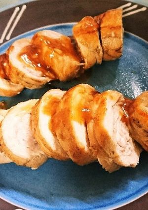 鶏むね肉で☆オイマヨロールチキン❗-レシピのメイン写真