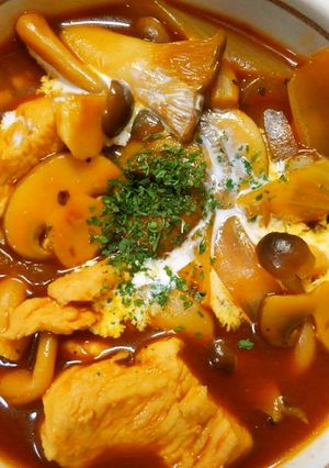 鶏むね肉とキノコの煮込み❁シチュー風❁-レシピのメイン写真