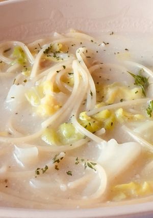インスタントスープでスープパスタ！-レシピのメイン写真