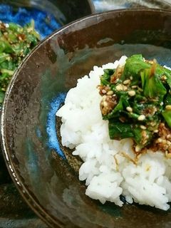 ごはんが進む♥いんげんと葉わさびの和え物-レシピのメイン写真