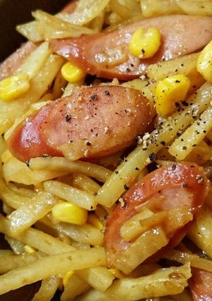 ジャガイモとウインナーのカレースティック-レシピのメイン写真