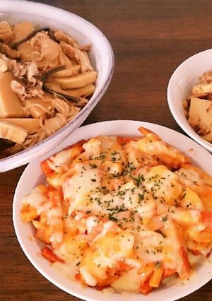 ピザ風タケノコ(๑´>᎑<)~♡-レシピのメイン写真