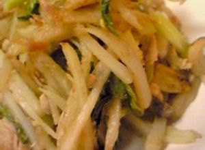 じゃがとセロリっ葉のシャキシャキツナ炒め-レシピのメイン写真