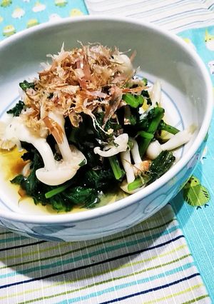 春菊としめじのお浸し-レシピのメイン写真