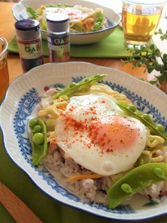 温野菜サラダと目玉焼きのっけご飯-レシピのメイン写真