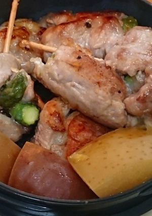 グリーンアスパラの豚ヒレ巻きあげ-レシピのメイン写真