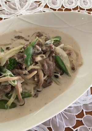 春野菜入りビーフストロガノフ-レシピのメイン写真