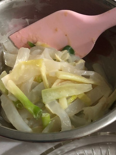 節約!コンニャクとネギのからし酢みそ-レシピのメイン写真