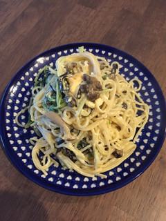 濱納豆と水菜のパスタ-レシピのメイン写真