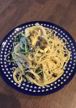 濱納豆と水菜のパスタ-レシピのメイン写真