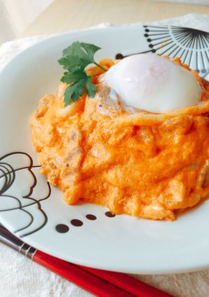 野菜ジュースde濃厚ベジクリームうどん♡-レシピのメイン写真