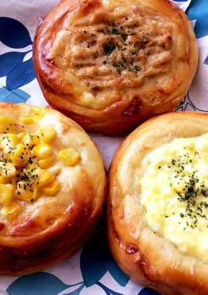 HBで簡単☆お惣菜パン3種類♪-レシピのメイン写真
