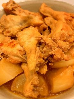 麺つゆで簡単味付け♡大根と手羽元の煮物♡-レシピのメイン写真