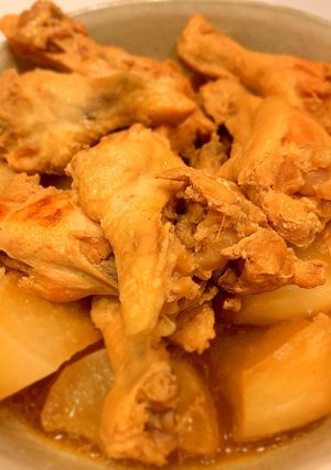 麺つゆで簡単味付け♡大根と手羽元の煮物♡-レシピのメイン写真