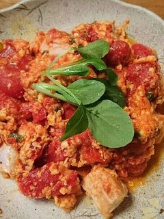 トマト炒めの卵とじ-レシピのメイン写真