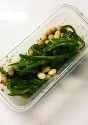 簡単和え物！ピーマンと大豆のおひたし-レシピのメイン写真