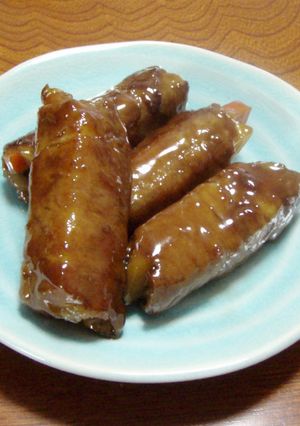 照り照り☆豚肉の野菜巻き-レシピのメイン写真
