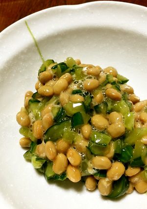 納豆ときゅうり(味噌漬け)の和え物-レシピのメイン写真