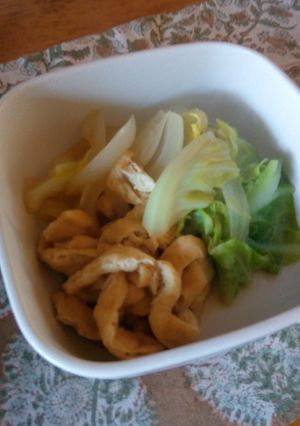 春キャベツと新玉ねぎ　お揚げのさっと煮-レシピのメイン写真