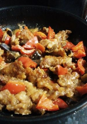 豚肉とナスとパプリカの味噌炒め-レシピのメイン写真