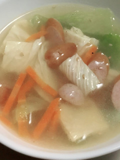 湯葉とレタスのスープ-レシピのメイン写真