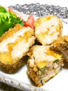 ◆とろ~りチーズ♡茄子のはさみ揚げ♪-レシピのメイン写真