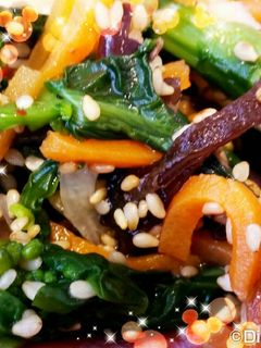 冷蔵庫のお片付けに\野菜炒めごま和え/-レシピのメイン写真