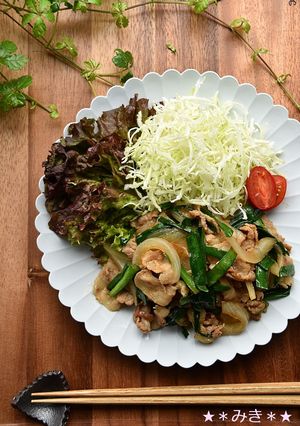 ご飯がっつり☆豚バラとニラの中華炒め-レシピのメイン写真