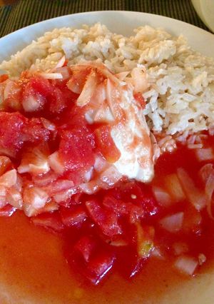 ご飯とワンプレートに◎鶏肉のトマト煮込み-レシピのメイン写真