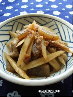 豚肉とごぼうの梅煮-レシピのメイン写真