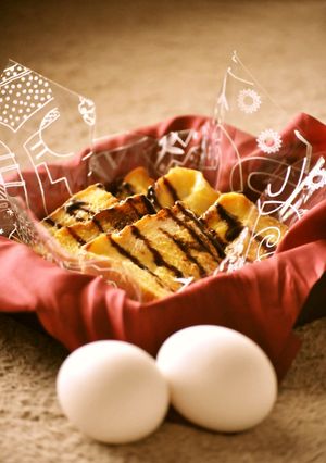 チョコレートソースのフレンチトースト♪-レシピのメイン写真