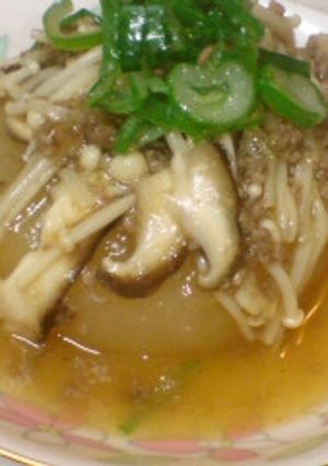大根の中華キノコそぼろあんかけ煮-レシピのメイン写真